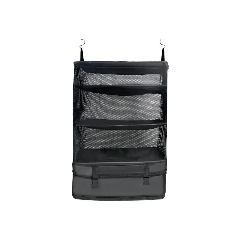 Hanging Travel Shelf Organizer, Luggage Packing Cube Bag, Collapsible Garment Storage Organizer