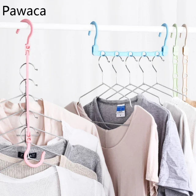 Multifunctional Adjustable Hook Cloth Hanger, Pack Of 5