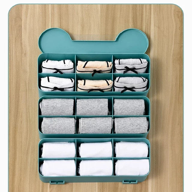 Wall-mounted Creative Underwear Organizer Wardrobe Socks Storage Box