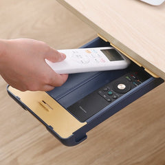 Hidden Drawer Pencil Rack - Self-Adhesive Under Table Storage Box Tray for Student Office Use