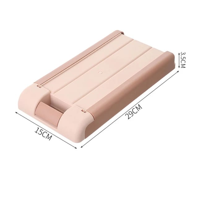 Hidden Drawer Pencil Rack - Self-Adhesive Under Table Storage Box Tray for Student Office Use