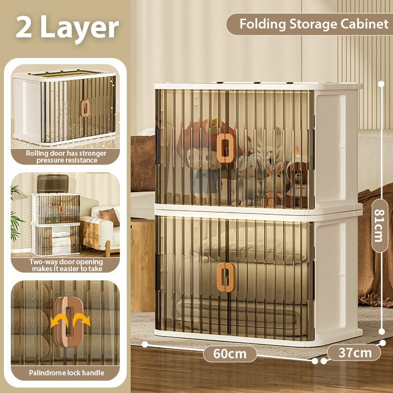 Home Storage Bins, Stackable Closet Organizer Box, Multi-functional Household Storage Container Rack Shelf
