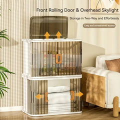 Home Storage Bins, Stackable Closet Organizer Box, Multi-functional Household Storage Container Rack Shelf