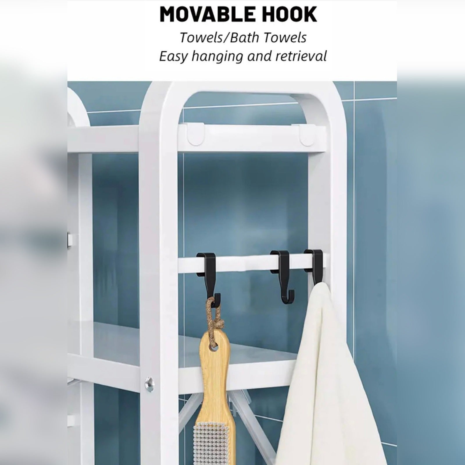 Multi-Layer Laundry Shelf Rack, Washing Machine Storage Organizer Stand