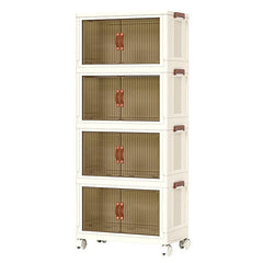 Easy Installation Multi-Layer Stackable Portable Storage Cabinet with Movable Wheels