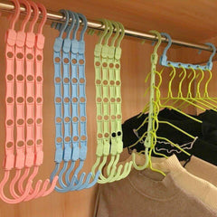 Multifunctional Adjustable Hook Cloth Hanger, Pack Of 5