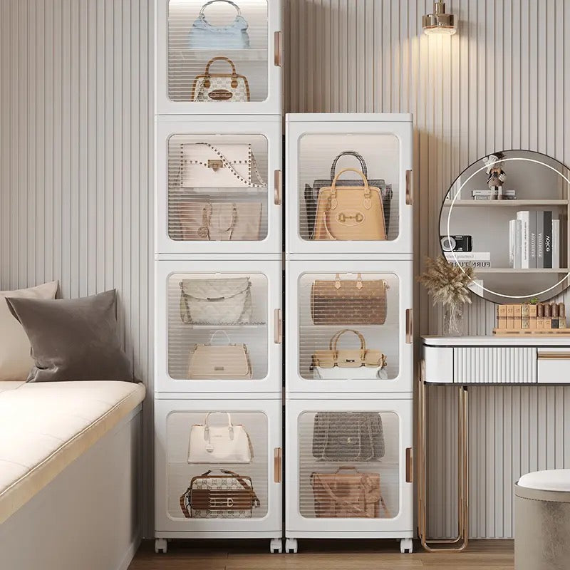 Narrow Tall Floor Storage Cabinet for Small Spaces with Doors and Wheels for  Bathroom, Kitchen, Pantry