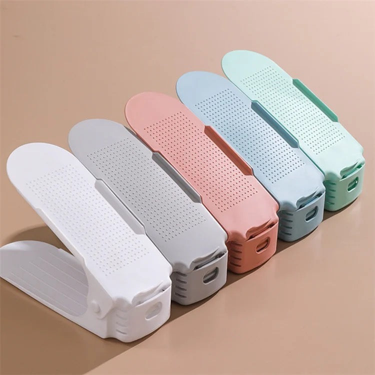 Space Saving Adjustable Shoe Holder, 1 Pair Shoe Rack