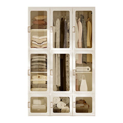 Portable Closet Clothes Wardrobe Storage Organizer with Doors