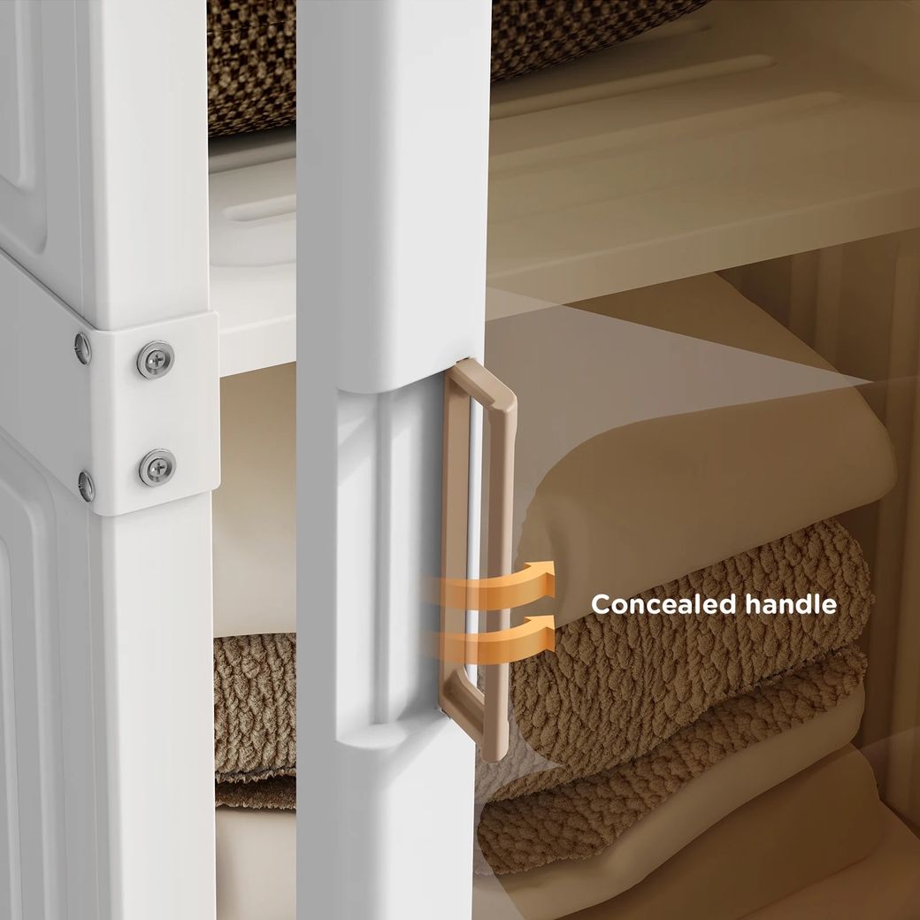 Portable Closet Clothes Wardrobe Storage Organizer with Doors