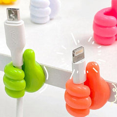 Multifunctional Mini Handy Organizer Hook, Silicone Thumb Hook Headphones Cable Manager (Pack Of 10)