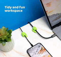 Multifunctional Mini Handy Organizer Hook, Silicone Thumb Hook Headphones Cable Manager (Pack Of 10)