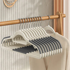 Non-Slip Clothes Hangers [10 Pcs] - Dual-Use Dry and Wet Hangers for Wardrobe