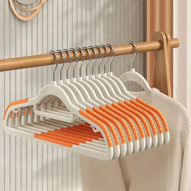 Non-Slip Clothes Hangers [10 Pcs] - Dual-Use Dry and Wet Hangers for Wardrobe