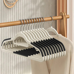 Non-Slip Clothes Hangers [10 Pcs] - Dual-Use Dry and Wet Hangers for Wardrobe