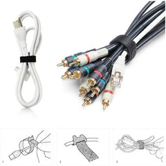 10Pcs Reusable Wire and Cable Ties Strap - Adjustable Cord Organizers for Home and Office