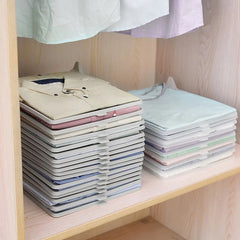 Wardrobe Clothes Stacking Organizer for Shirts and T-Shirts - Neat Closet Space Saver