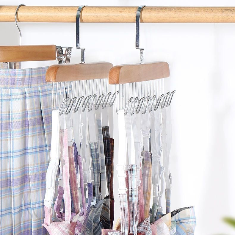 8 Hooks Non-Slip Hanger for Ties Bags Belt Scarves