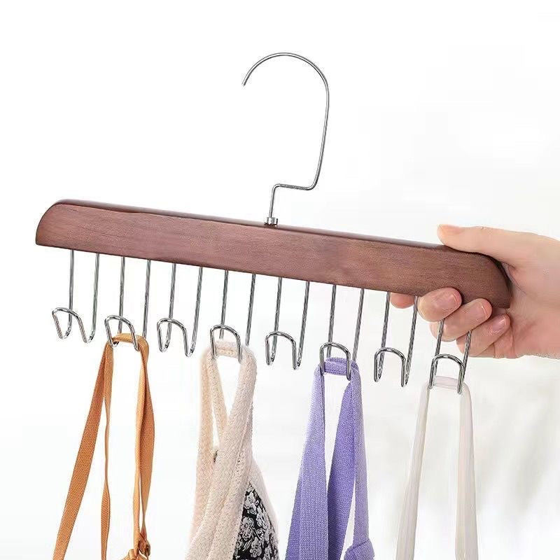 8 Hooks Non-Slip Hanger for Ties Bags Belt Scarves