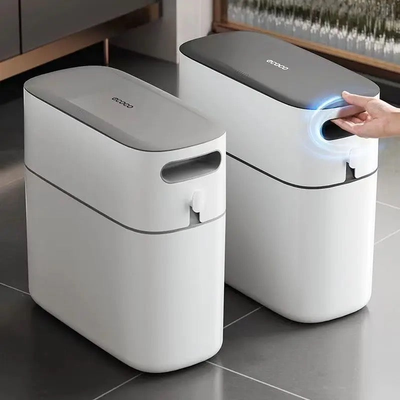 ECOCO Narrow Space Press-type Trash Can, Household Garbage Waste Bin