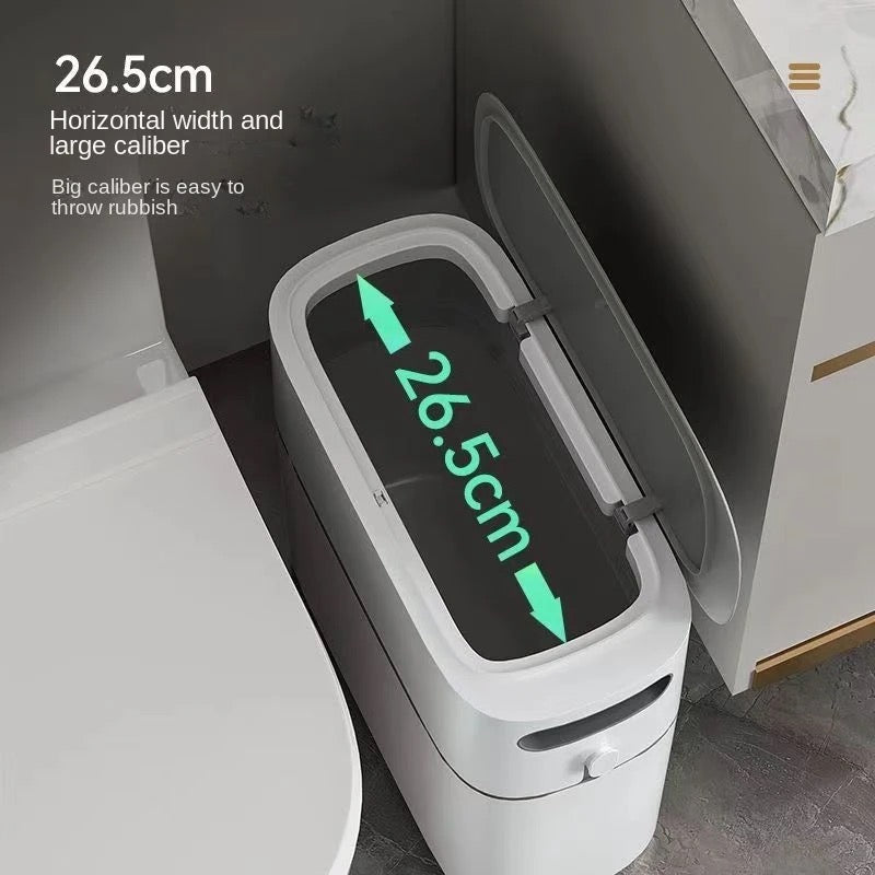 ECOCO Narrow Space Press-type Trash Can, Household Garbage Waste Bin