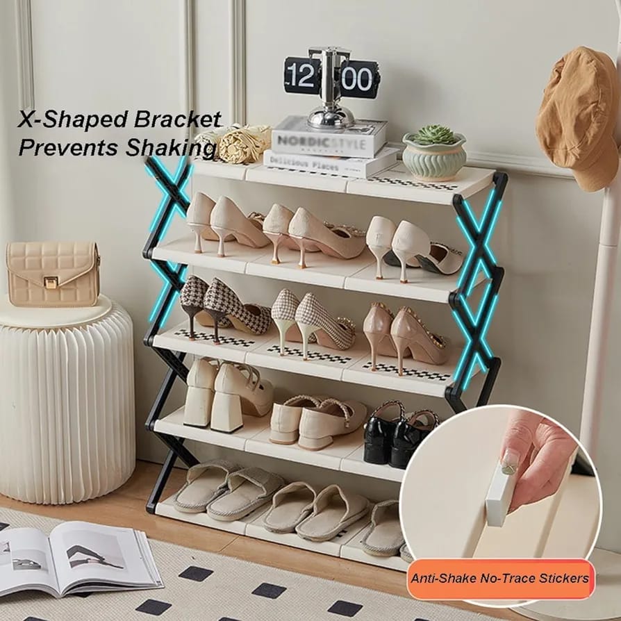 Foldable Multi-Layer Shoe Rack Shelf, Shoes Storage Organizer