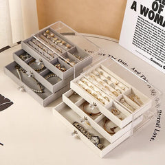 Jewelry Organizer Box, Multi-layer Jewelry Storage Holder with Drawers