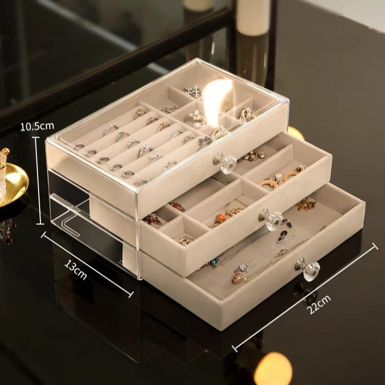 Jewelry Organizer Box, Multi-layer Jewelry Storage Holder with Drawers