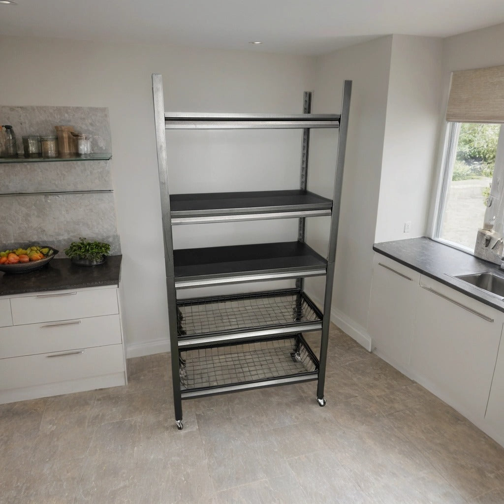 5 -Tier Storage Shelf, Utility Rack, Storage Organizer Stand for Kitchen, Bathroom, Office