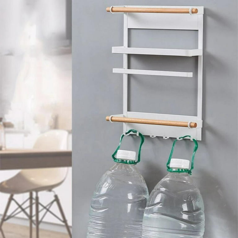 Magnetic Refrigerator Fridge Sidewall Storage Rack Shelf, Multi-use Kitchen Organizer