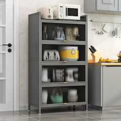 Kitchen Pantry Storage Cabinet Cupboard, Multi-Layer Organizer Shelf Rack