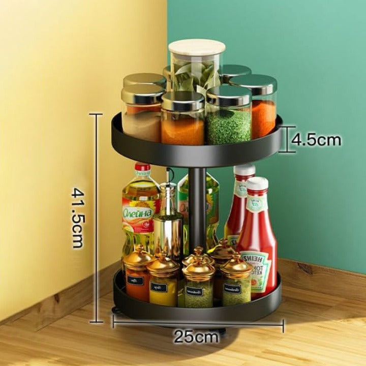 Kitchen Spice Storage Rack Organizer, Condiment Rack Shelf