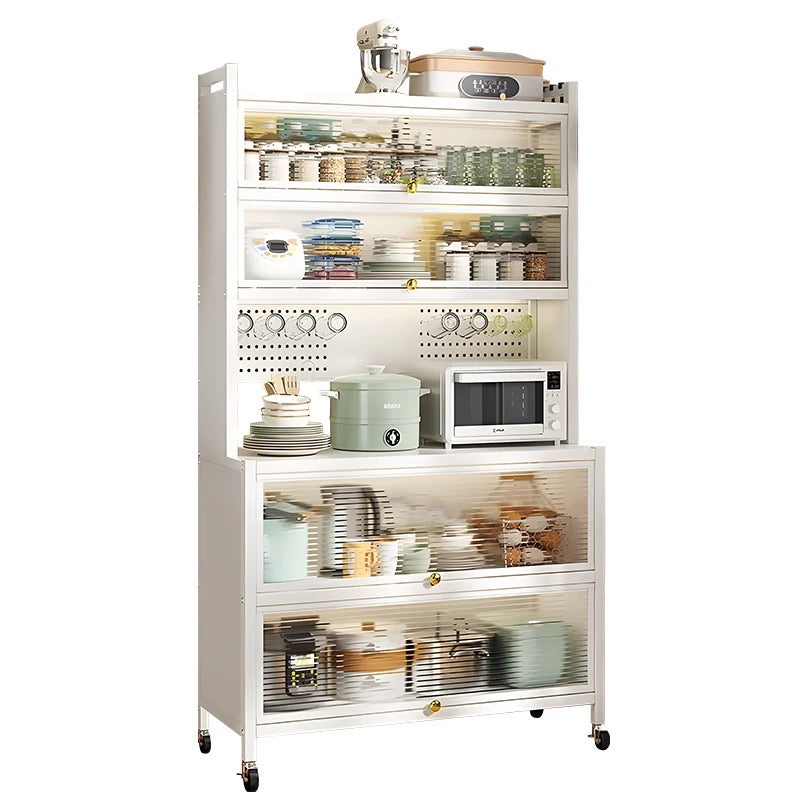 Kitchen Storage Pantry Cabinet Sideboard Cupboard Quick Assembly Storage Rack with Door