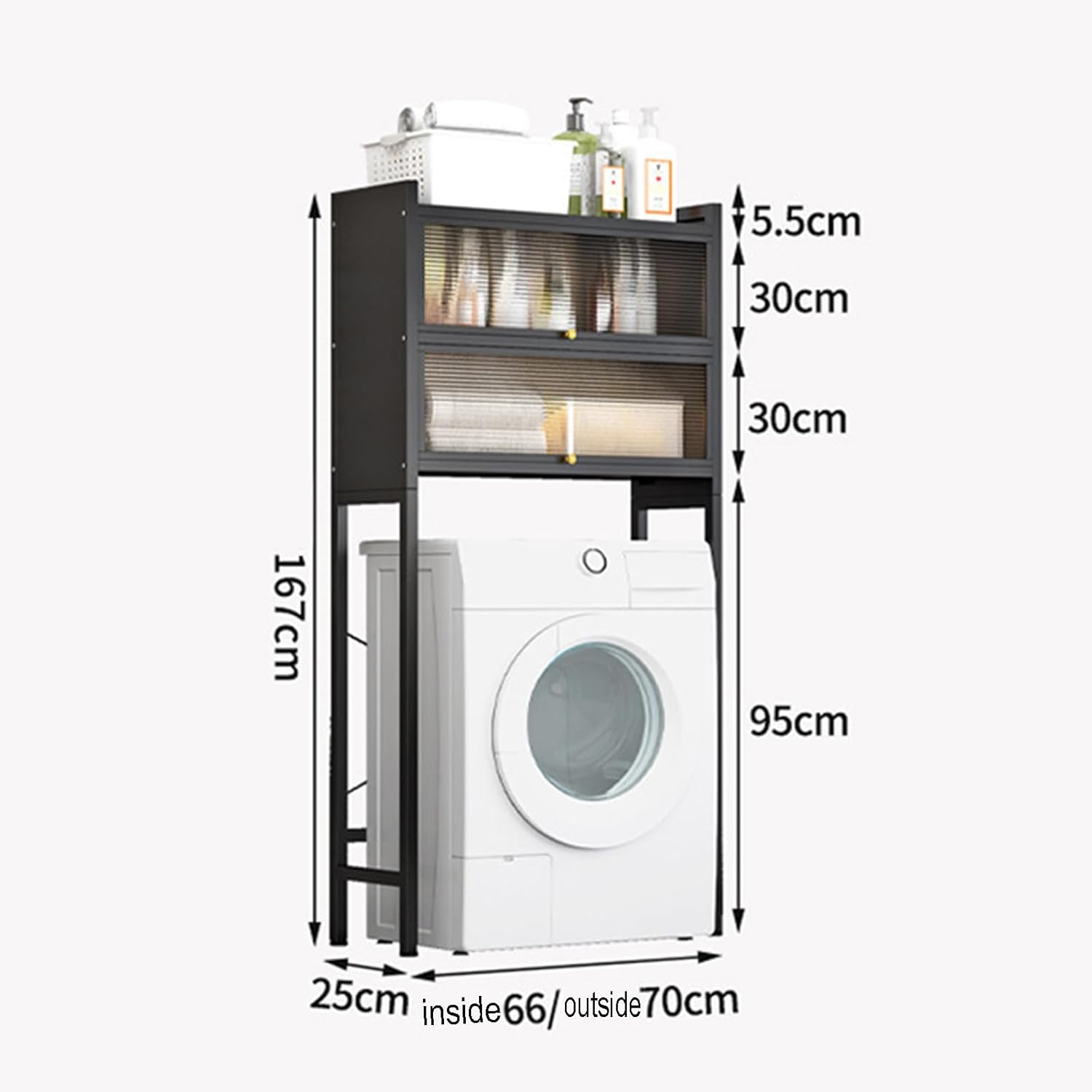 Laundry Room Storage Cabinet Organizer, Washing Machine Storage Rack Holder For Home