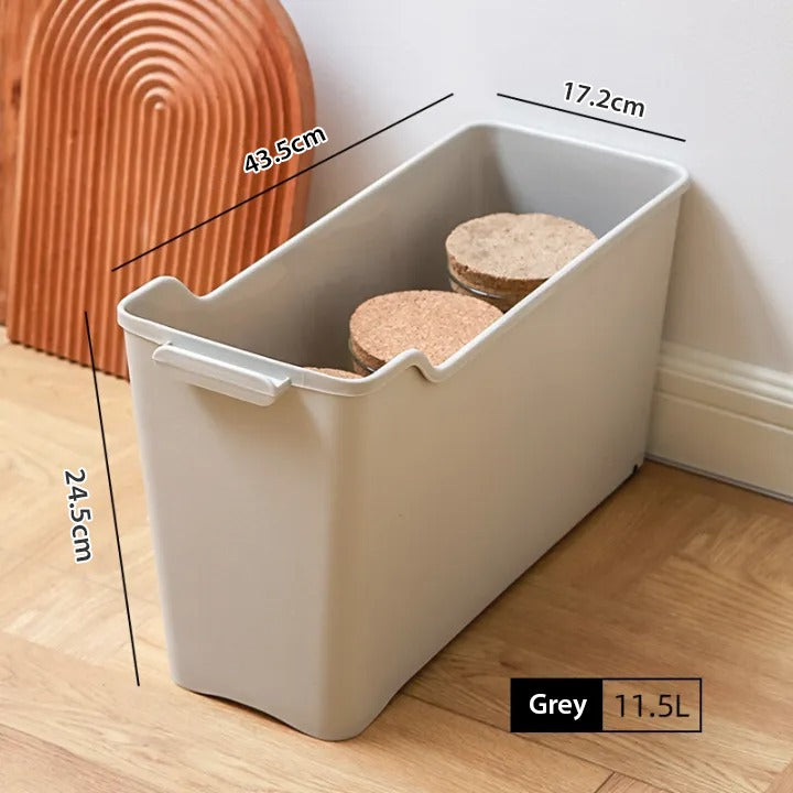 Space Saving Narrow Gap Long Storage Box with Wheels