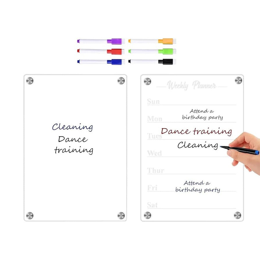 Magnetic Weekly Planner Calendar Sticker for Fridge, Memo Board, Weekly Planner Notice Board