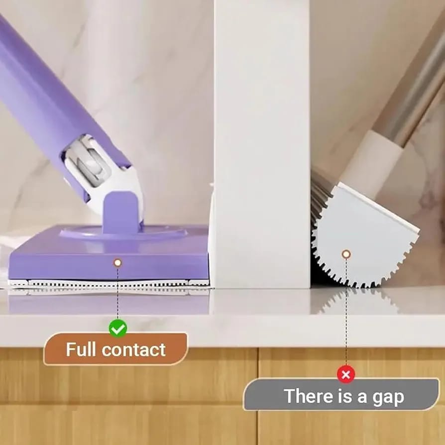 Mini Flat Mop, Floor Cleaning Mop with Replaceable Cloth/ Wipes, Automatic Clip Cloth Hands-free Sweeper Mop