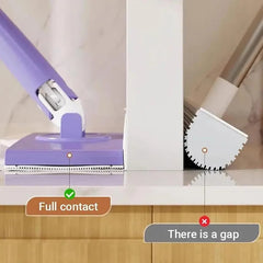 Mini Flat Mop, Floor Cleaning Mop with Replaceable Cloth/ Wipes, Automatic Clip Cloth Hands-free Sweeper Mop