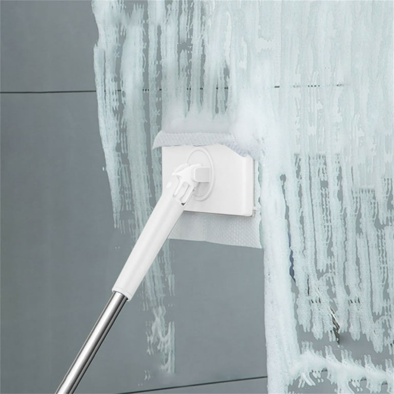 Mini Flat Mop, Floor Cleaning Mop with Replaceable Cloth/ Wipes, Automatic Clip Cloth Hands-free Sweeper Mop