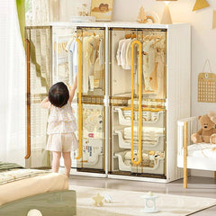 Modern Wardrobe Cloth Storage Cabinet Rack, Hanging Shelf Closet Organizer for Baby to Adult