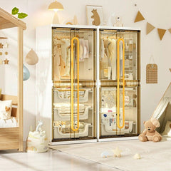 Modern Wardrobe Cloth Storage Cabinet Rack, Hanging Shelf Closet Organizer for Baby to Adult