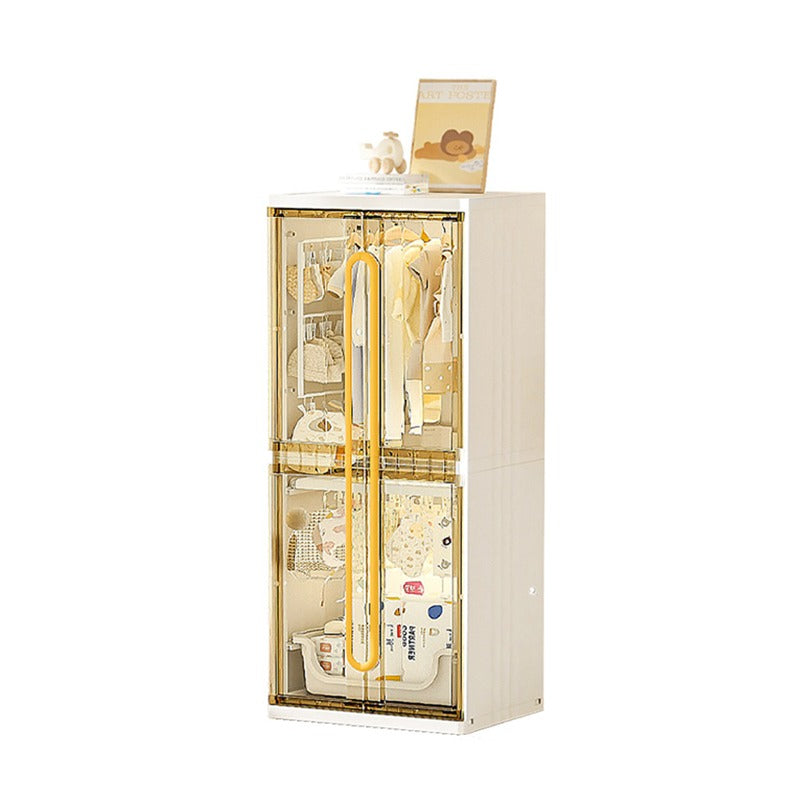 Modern Wardrobe Cloth Storage Cabinet Rack, Hanging Shelf Closet Organizer for Baby to Adult