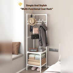 Multi-Layer Clothing Rack, Corner Storage Organizer Shelf, Coat Hat Rack Stand