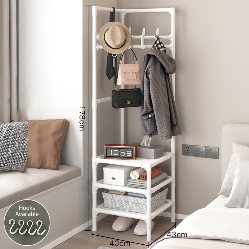 Multi-Layer Clothing Rack, Corner Storage Organizer Shelf, Coat Hat Rack Stand