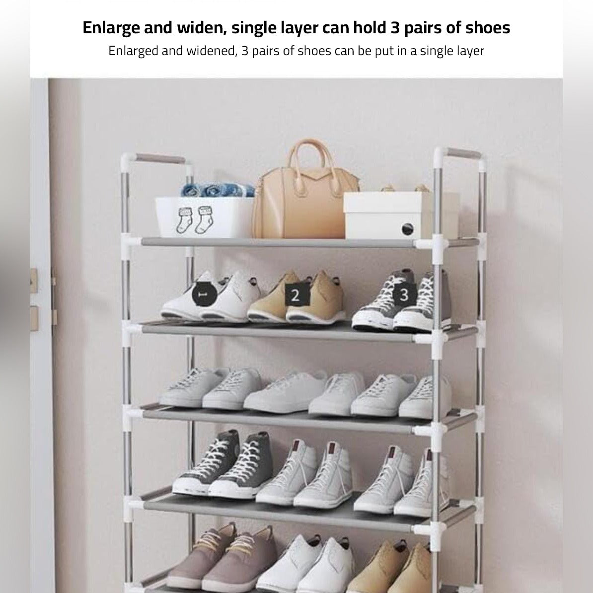 Shoe Rack, Multi-Layer Shoe Organizer Shelf Stand
