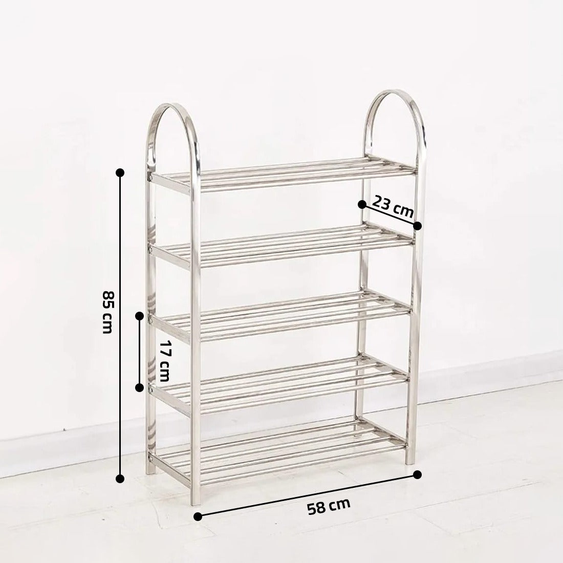Multi-Layer Stainless Steel Shoes Rack - Space-Saving Shoe Cabinet Shelf