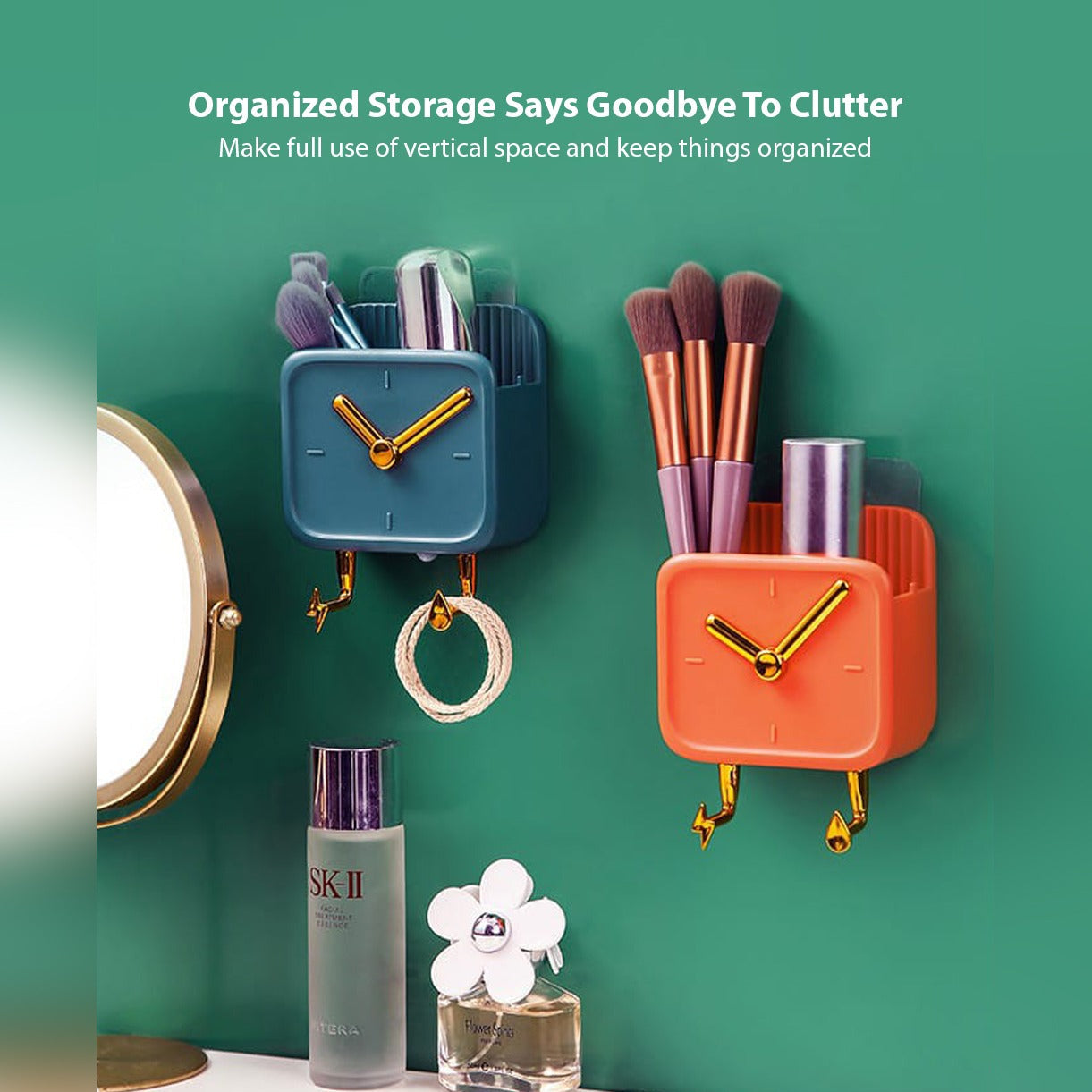 Multi-Purpose Wall-Mounted Storage Rack, Small Shelf Organizer For Bedroom, Kitchen, Bathroom