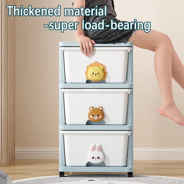 Multi-layer Drawer Type Storage Cabinet Box, Kids Toy Organizer Shelf, Cloth Storage Box, Multi-Purpose Plastic Storage Cart
