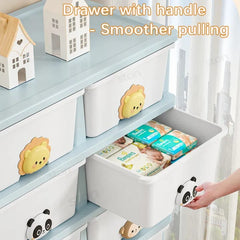 Multi-layer Drawer Type Storage Cabinet Box, Kids Toy Organizer Shelf, Cloth Storage Box, Multi-Purpose Plastic Storage Cart