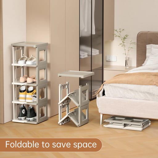 Multi-layer Foldable Shoe Rack Shelf, Portable Shoe Organizer For Home, Office